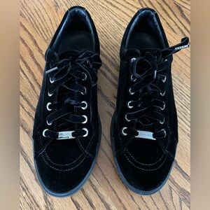 Jimmy Choo Black Velvet Sneakers